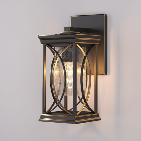 Настенный уличный светильник Elektrostandard Spica D черное золото (GL 1026D) (a048172)