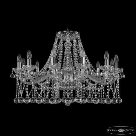 Подвесная люстра Bohemia Ivele Crystal 1413 1413/12/300 Ni Balls 