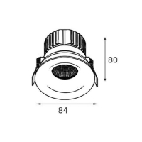 Встраиваемый светильник Italline IT06-6016 IT06-6016 black 4000K