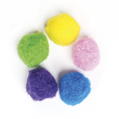 Нарушена упаковка!  <224592> Помпоны для творчества, 5 цветов, 25 мм, 30 шт., ОСТРОВ СОКРОВИЩ, 661424 (661424)