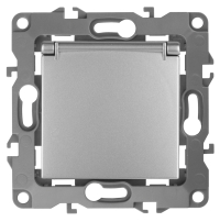 Розетка ЭРА 12 2P E Schuko со шторками с крышкой 16A 250V 12-2103-03 Б0014695