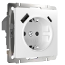 Розетка с заземлением и со шторками и USB, без рамки Werkel белый W1171701