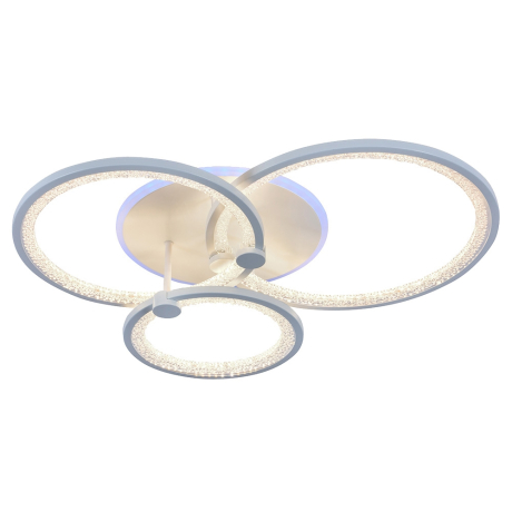 Светодиодная диммируемая люстра с ПДУ Profit Light 8002/3 WHT 108W+7W RGB 