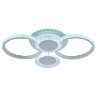 Светодиодная диммируемая люстра с ПДУ Profit Light 5883/4 WHT 76W+6,5W RGB