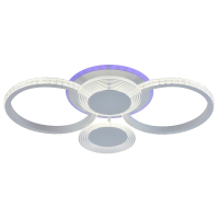 Светодиодная диммируемая люстра с ПДУ Profit Light 5883/4 WHT 76W+6,5W RGB