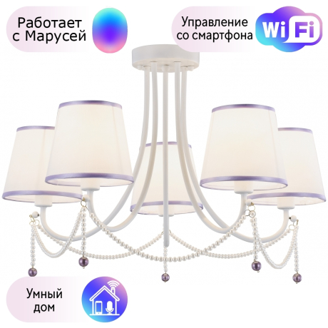 Потолочная люстра Velante с поддержкой Маруся 314-007-05-М 