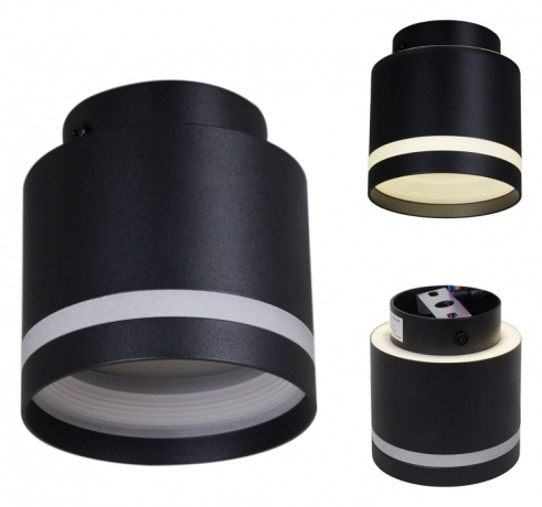 Накладной светильник Reluce Technical 53001 53001-9.5-001IL GX53+LED3W BK 