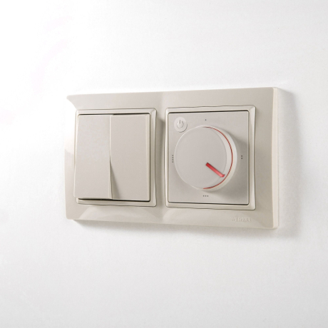 Выключатель двухклавишный без рамки Werkel слоновая кость W1120003