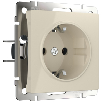Розетка с заземлением, без рамки Werkel слоновая кость W1171003