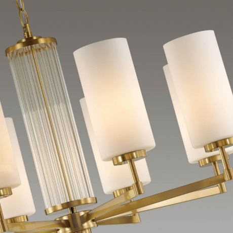 Люстра подвесная со светодиодными лампочками E27, комплект от Lustrof. №384133-644042 