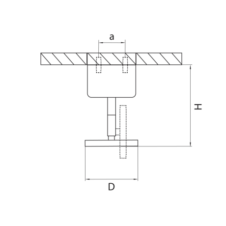 Основание на штанге с шарниром Lightstar Rullo 590007 