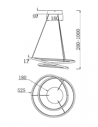 Подвесной светильник Maytoni Halo MOD100PL-L47BSK1