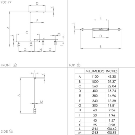 Подвесной светильник Eglo Lurone 900177 