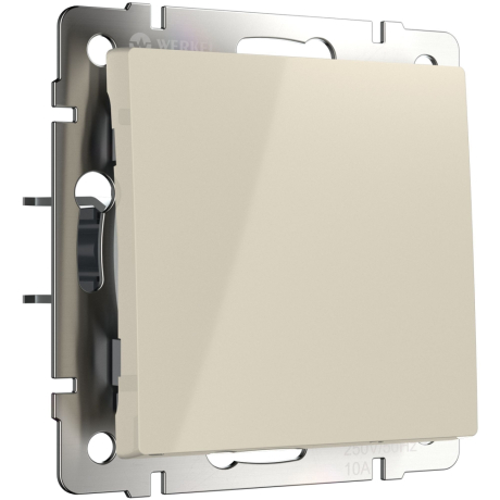 Выключатель одноклавишный без рамки Werkel слоновая кость W1110003