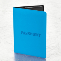 Нарушена упаковка! <709883> Обложка для паспорта, мягкий полиуретан, "PASSPORT", голубая, STAFF, 238405 (238405)