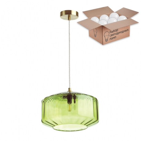 Подвесной светильник с лампочкой Odeon Light Binga 4783/1+Lamps А60 