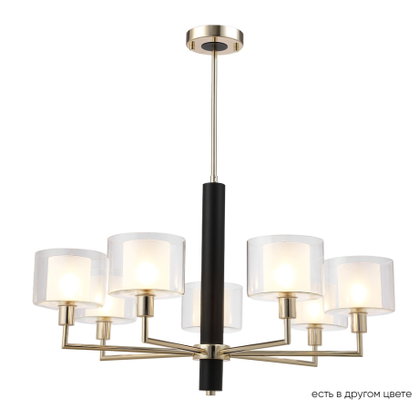 Подвесная люстра с лампочками CRYSTAL LUX Maestro SP-PL7 Gold+Lamps 