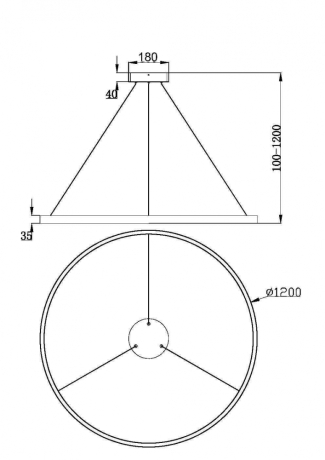 Подвесной светильник Maytoni Rim MOD058PL-L65BSK 