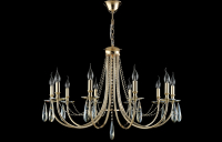 Подвесная люстра Crystal Lux VICTORIA SP10 GOLD/AMBER