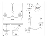 Подвесная люстра Ambrella Light HIGH LIGHT LH57091