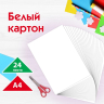 Нарушена упаковка! <320534> Картон белый А4 немелованный (матовый), 24 листа, ПИФАГОР, 200х290 мм, "Совушка", 113565 (113565)