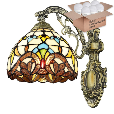 Бра с лампочкой Velante 830-801-01+Lamps E27 P45 