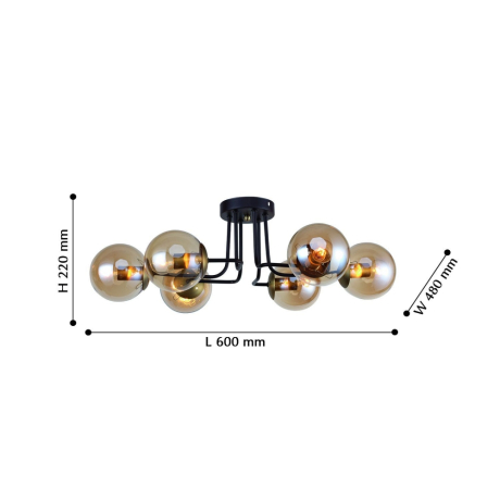 Потолочная люстра с ламочками, комплект от Lustrof. №153028-616972 