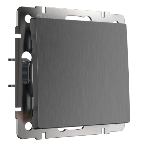 Выключатель проходной одноклавишный без рамки Werkel графит рифленый W1112004