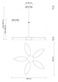 Люстра на штанге Lucia Tucci Modena 5 MODENA 172.5 LED