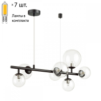Подвесная люстра с лампочками Odeon 4818/7+Lamps