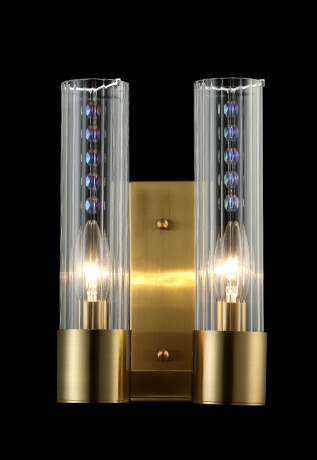 Бра Crystal Lux OTONO AP2 BRASS/TRANSPARENTE 