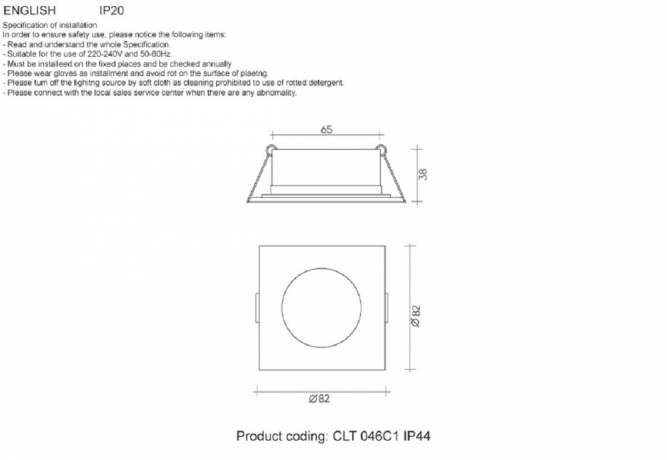Светильник точечный с Led лампочками в комплекте CRYSTAL LUX CLT 046C1 BL IP44+Lamps 