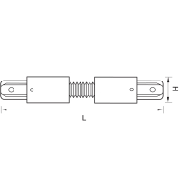 Однофазный гибкий соединитель для встраиваемого шинопровода Barra Lightstar 501156