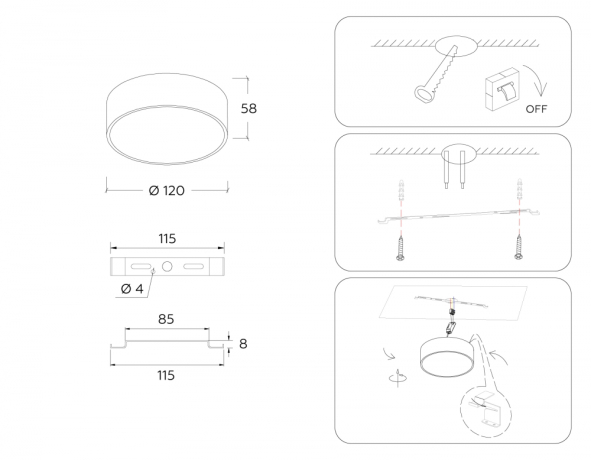 Накладной светильник Ambrella Light FV FV5511