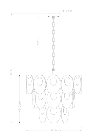 Подвесная люстра Arte Lamp Rosabella A4067LM-7CC 