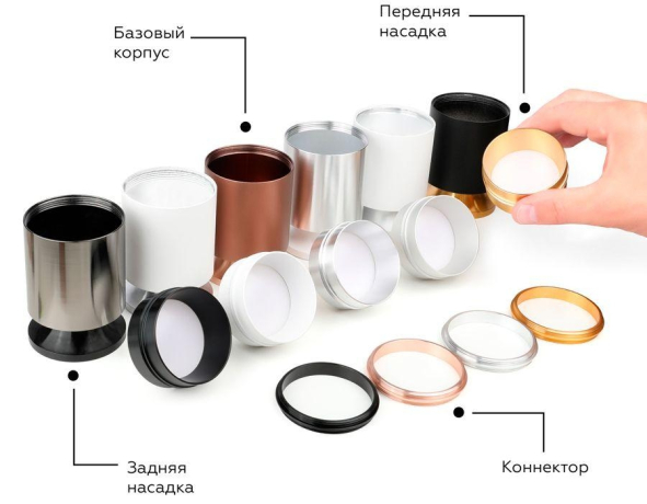 Насадка передняя для корпуса светильника с диаметром отверстия D60mm Ambrella light Diy Spot N6122 