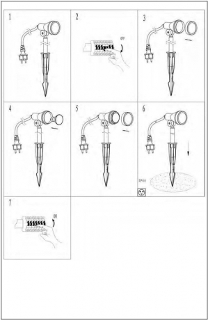 Наземный низкий светильник Lucide Spike 27882/05/30