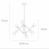 Подвесная люстра Lucide Lester 21424/06/30