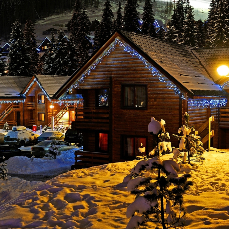 3*0,6м. Электрогирлянда-конструктор ''Бахрома'' 72LED (RGB) IP44 Vegas 55089