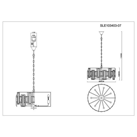 Подвесная люстра EVOLUCE Giano SLE103403-07 