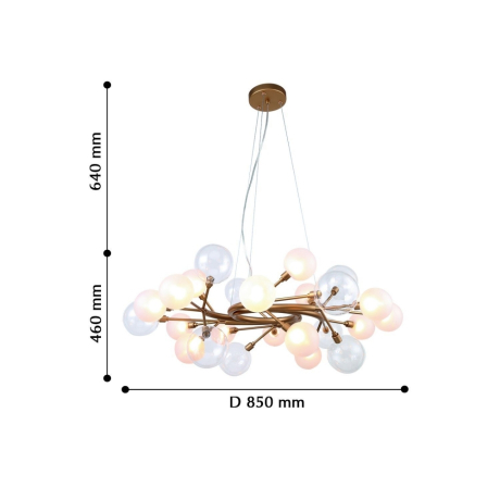 Подвесная люстра Favourite Babylon с поддержкой Алиса 2515-15P-A 