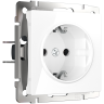 Розетка с заземлением, без рамки Werkel белый W1171001