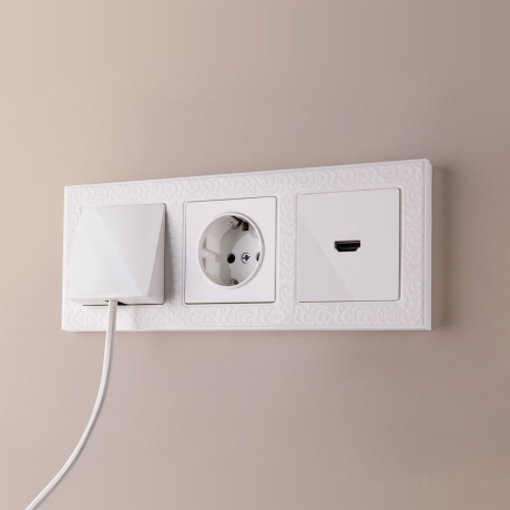 Розетка с заземлением, без рамки Werkel белый W1171001