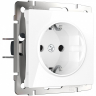 Розетка с заземлением, без рамки Werkel белый W1171001