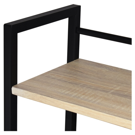 Нарушена упаковка!  <269680> Стол на металлокаркасе BRABIX "LOFT CD-005",1200х520х1200 мм, 3 полки, цвет дуб натуральный, 641223 (641223)