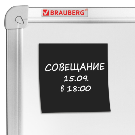 Нарушена упаковка! <652406> Блок самоклеящийся (стикеры) черный BRAUBERG BLACK, 76х76 мм, 100 листов, 115204 (115204)