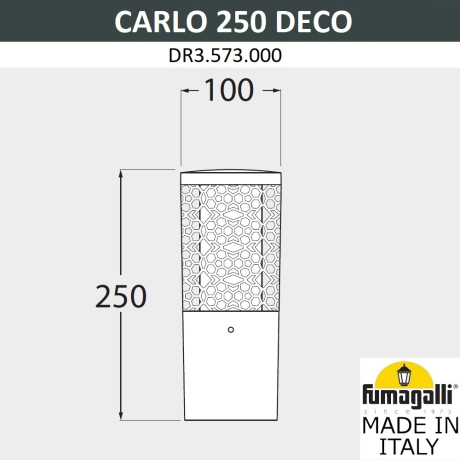 Наземный низкий светильник Fumagalli Carlo Deco DR3.573.000.LXU1L