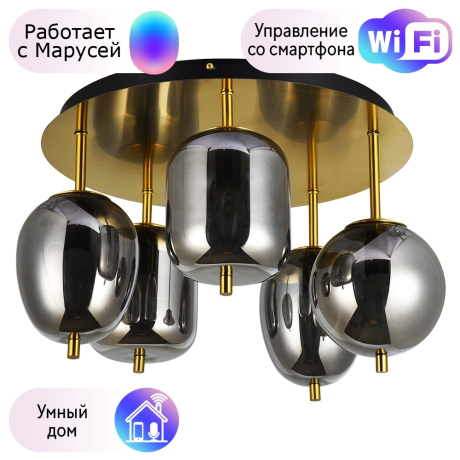 Люстра потолочная Arte lamp FREDDIE с Марусей A2231PL-5PB-M 