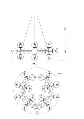 Подвесная люстра с поддержкой Алисы, комплект от Lustrof №132601 