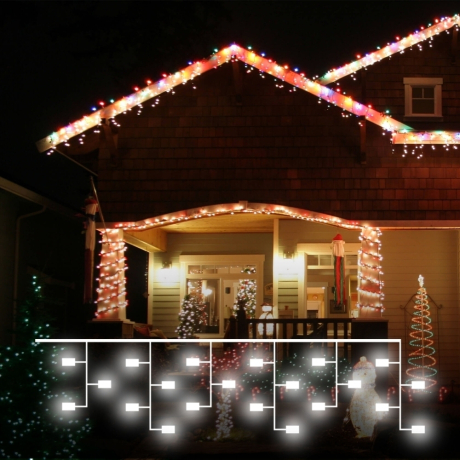 3*0.6м. Уличная гирлянда бахрома RGB Eurosvet 230V 100-101 (a060409)